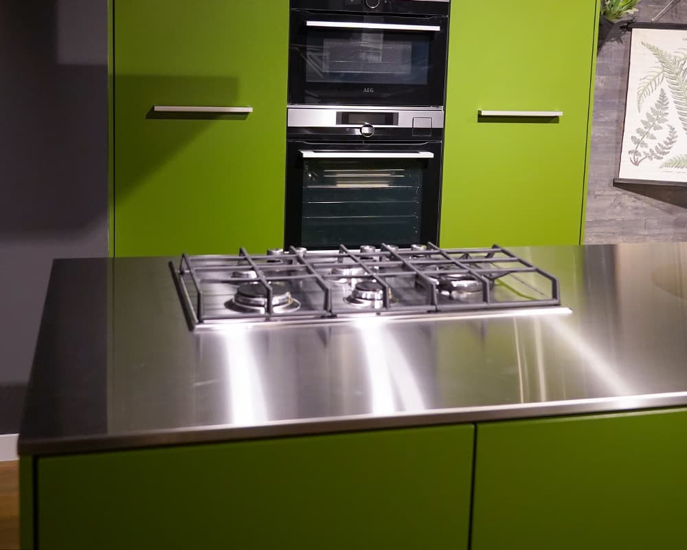 RVS keukenblad met gaskookplaat