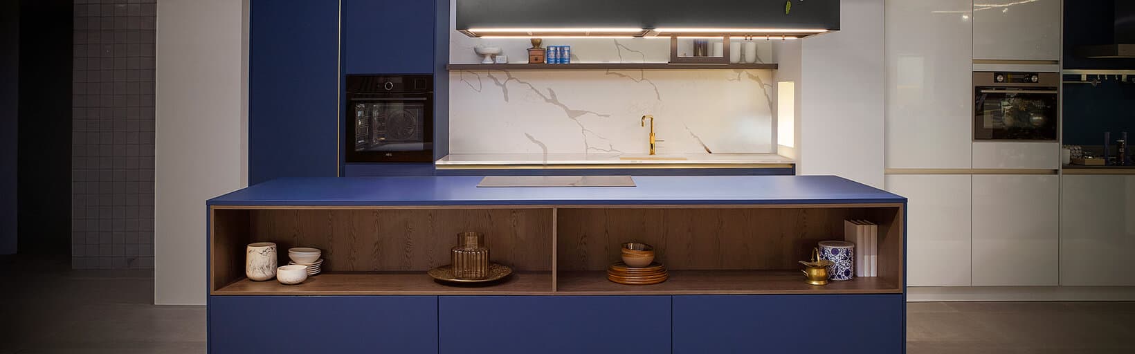 Blauwe keuken