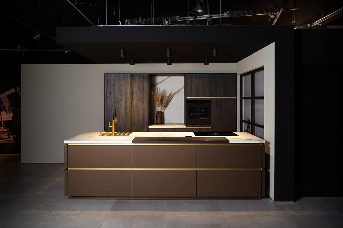 Moderne houten keuken